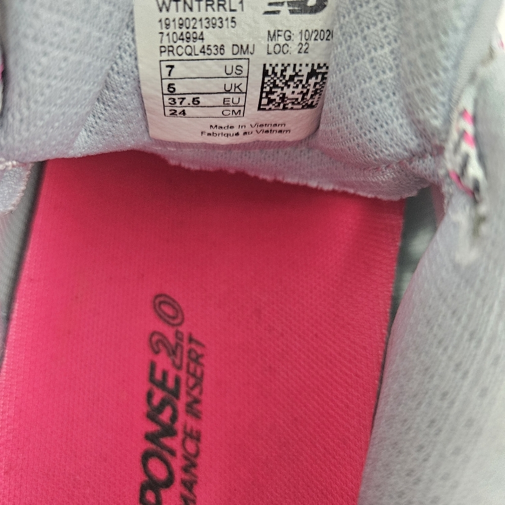 Size 7 - New Balance women's Respone 2.0 Nitrel Gray - Picture 7 of 8
